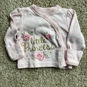 Newborn little girl Little Princess top